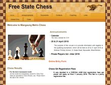 Tablet Screenshot of chessfreestate.co.za